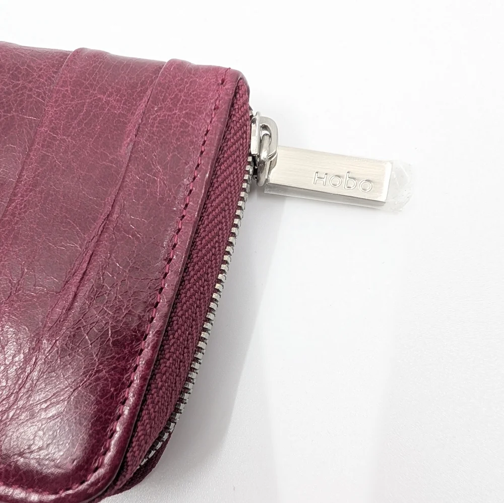 HOBO Adeline 732232 Women's Merlot Leather Wallet Zipper Dust Bag - Picture 3 of 10